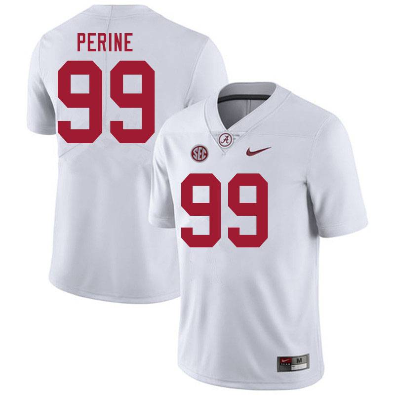 Men #99 Ty Perine Alabama White Tide College Football Jerseys Sale-White